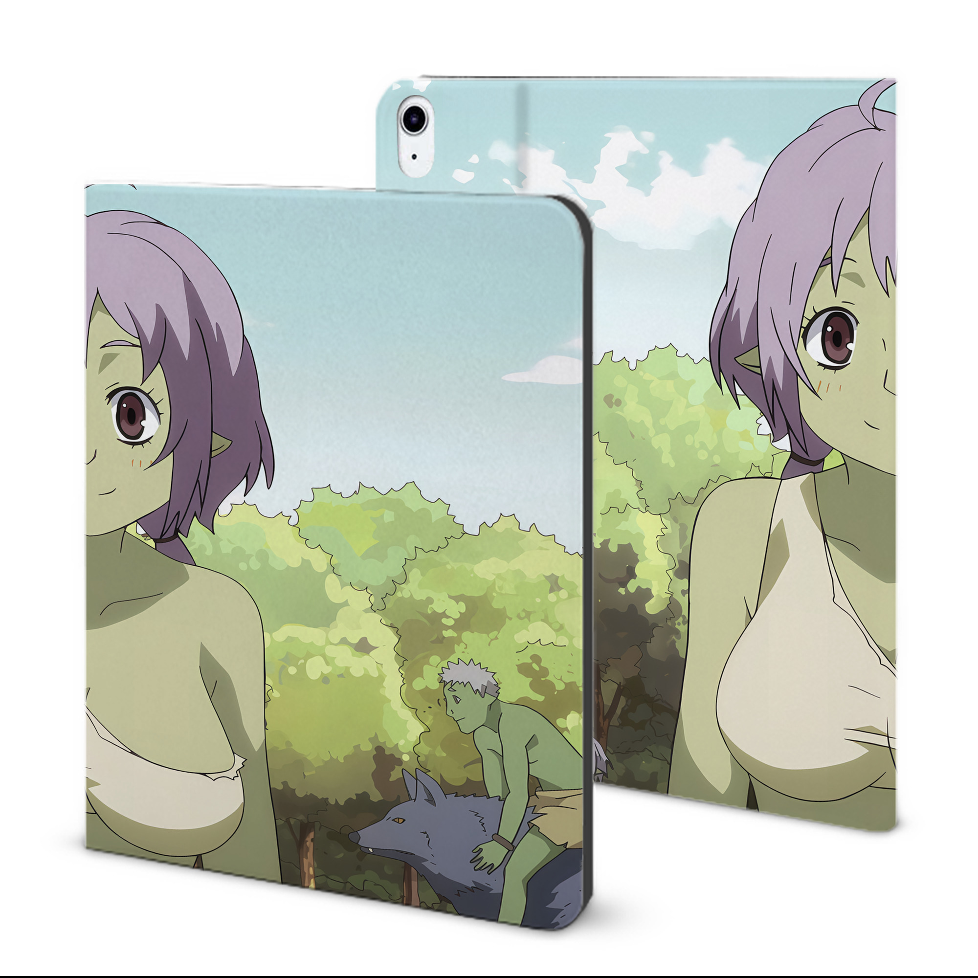 （画像用） 転スラ Regarding Reincarnated to Slime IPad ケース ブック型 PUレザー TPU 耐衝撃 軽量 薄型 ペン収納なし 全面保護 IPad 各モデル対応